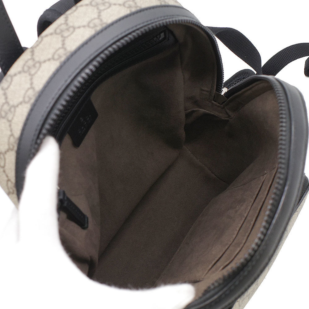Gucci Gg Supreme Small Backpack Rucksack Beige Black - Picture 5 of 8